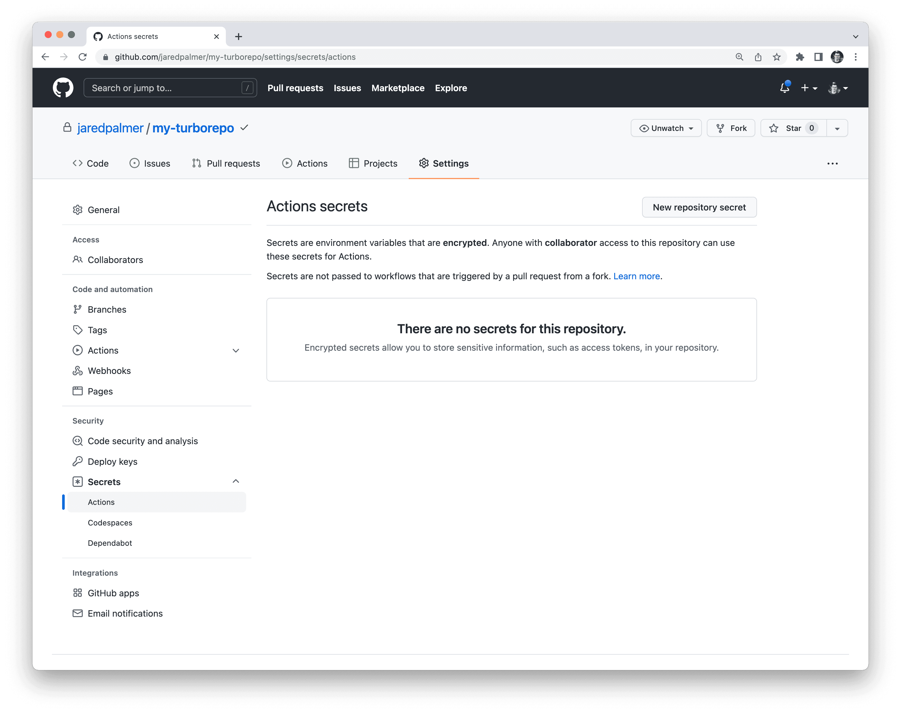 GitHub 密钥